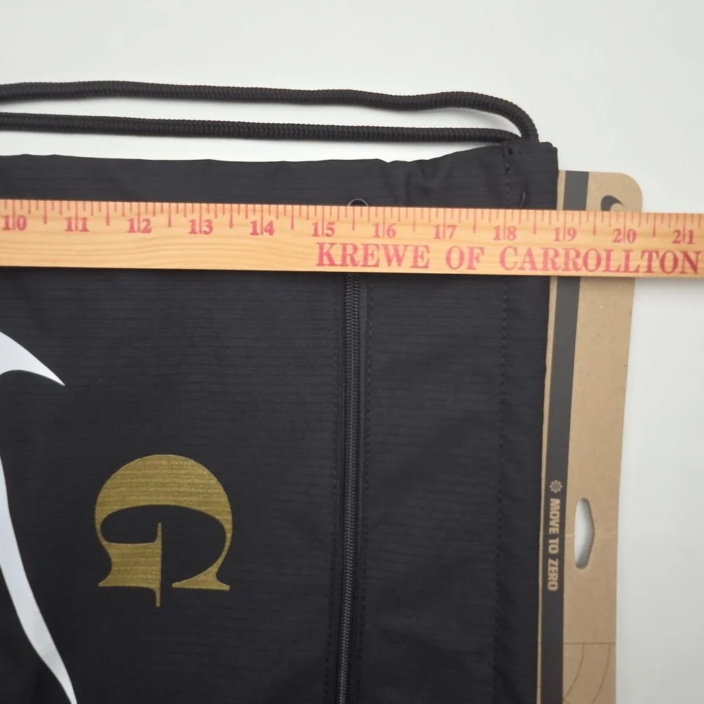 Nike Drawstring Gym Bag Sac Black Gold G Getting It Done Swoosh Sport Backpack